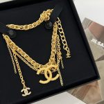 Chanel Cc Necklace Gold - Image 7
