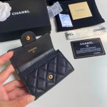 Chanel Classic Card Holder Grain Leather Black With Gold Hardware 11Cm Ap0214 Y01864 C3906 - Image 7