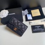 Chanel Classic Card Holder Grain Leather Black With Gold Hardware 11Cm Ap0214 Y01864 C3906 - Image 5