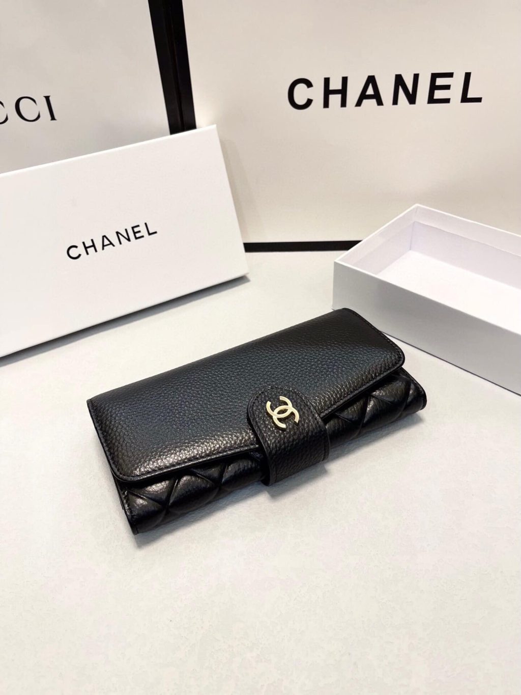 Chanel Classic Long Flap Wallet Black 19Cm - Image 3