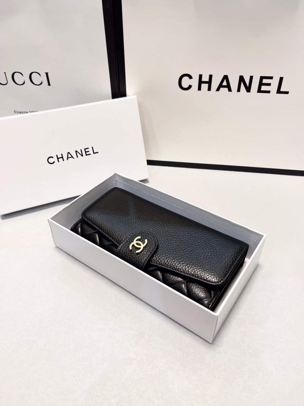 Chanel Classic Long Flap Wallet Black 19Cm - Image 4