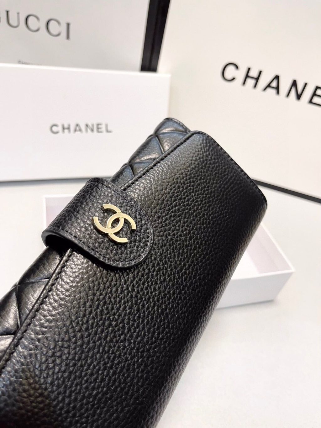 Chanel Classic Long Flap Wallet Black 19Cm - Image 5