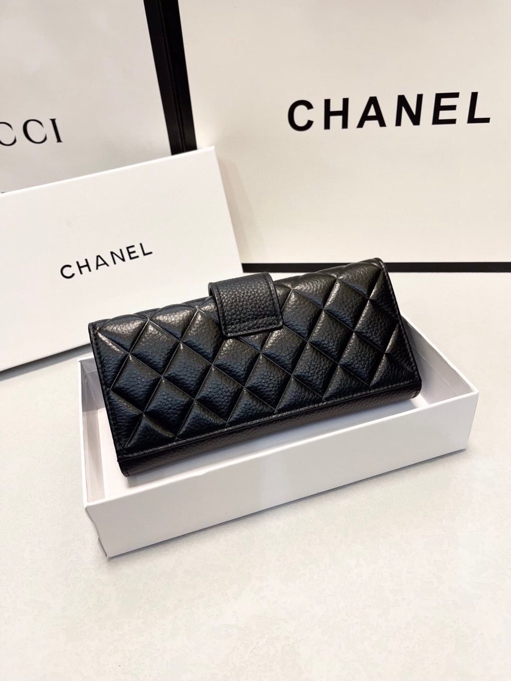Chanel Classic Long Flap Wallet Black 19Cm - Image 6