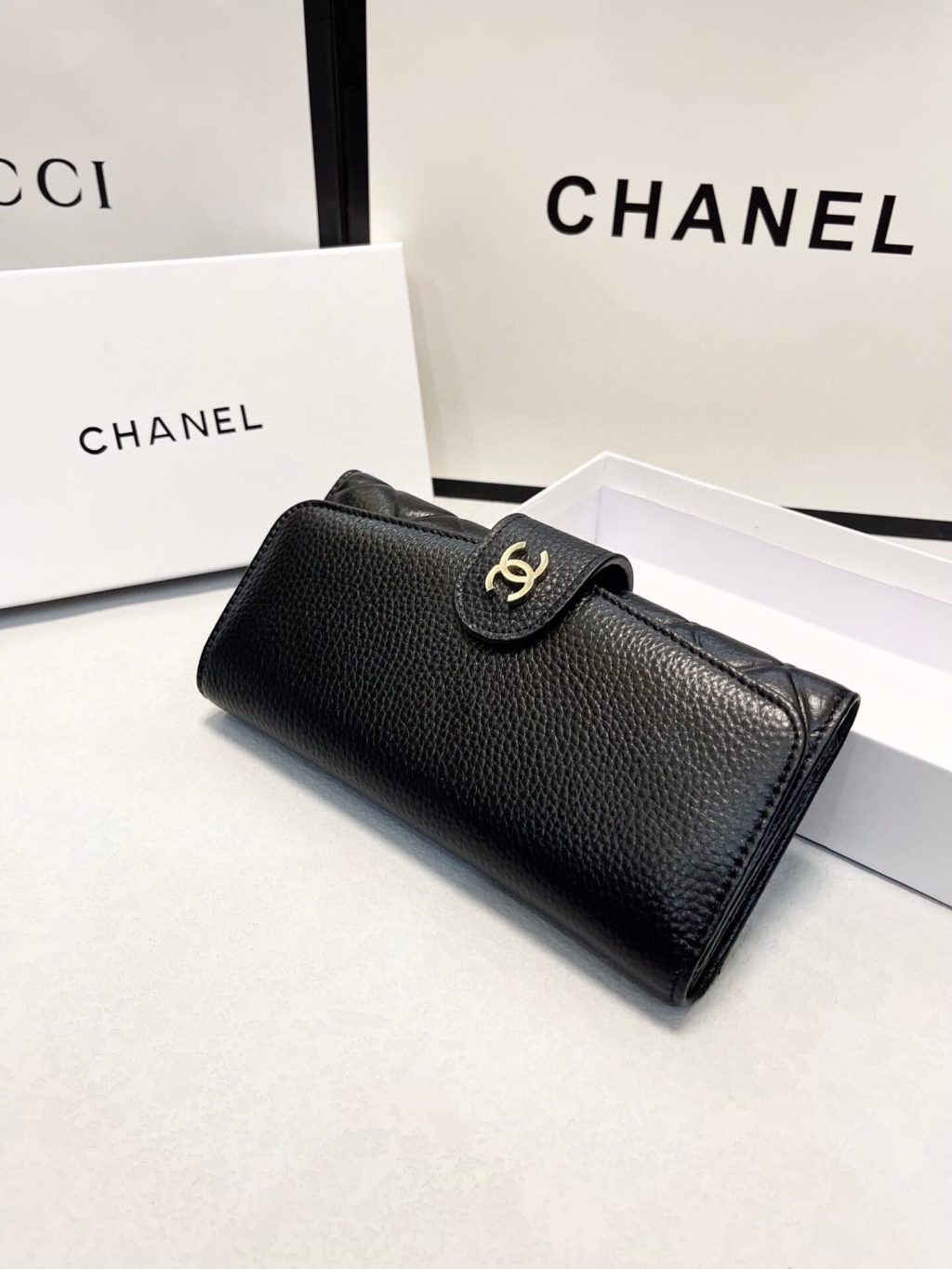 Chanel Classic Long Flap Wallet Black 19Cm - Image 7