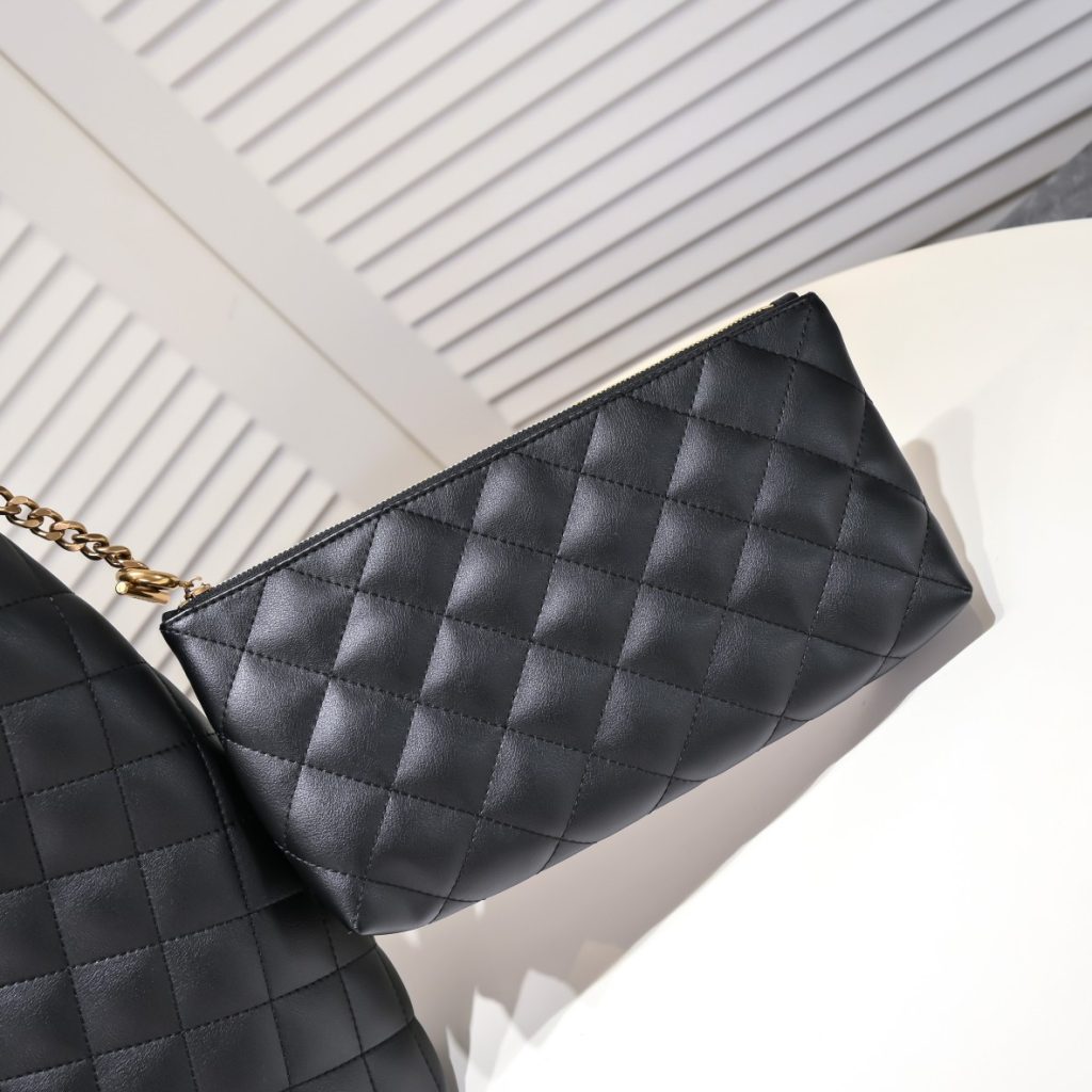 Saint Laurent Icare Maxi Quilted Shoulder Bag Black 50cm 698651AAANG1000 - Image 6