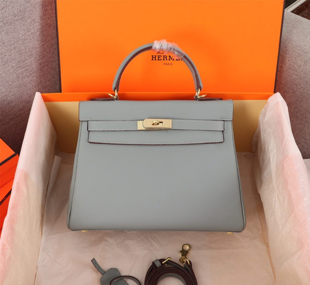 Hermes Kelly Sellier Rouge Epsom Gold Hardware 25Cm - Image 3