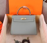 Hermes Kelly Sellier Rouge Epsom Gold Hardware 25Cm - Image 3