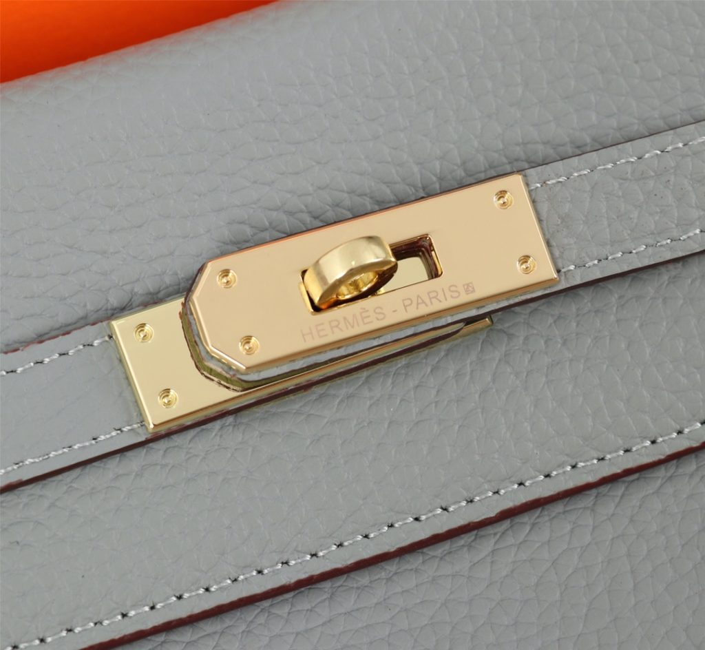 Hermes Kelly Sellier Rouge Epsom Gold Hardware 25Cm - Image 8