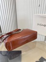 Saint Laurent Smooth Leather Medium Pedro Bag Brown - Image 7