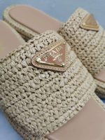 Prada Crochet Flatform Slides Natural 1Xz761 2C2T F0018 F 035 - Image 5