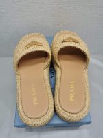 Prada Crochet Flatform Slides Natural 1Xz761 2C2T F0018 F 035 - Image 6