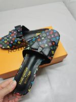 Louis Vuitton X Takashi Murakami 6am Flat Mule Black - Image 3