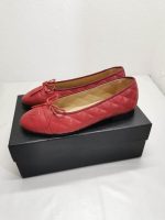 Chanel Ballerina Flat Shoes In Red - Image 6