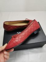 Chanel Ballerina Flat Shoes In Red - Image 5