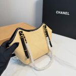 Chanel Small Shopping Bag Braided Raffia Effect Canvas And Gold Tone Metal In Beige 20Cm - Image 6