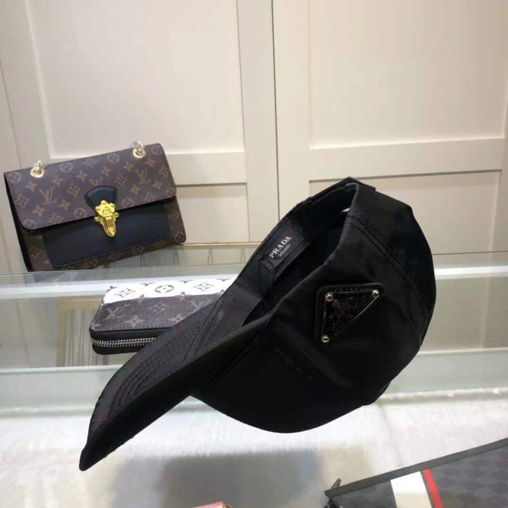 Prada Renylon Baseball Cap Black - Image 5