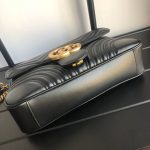 Gucci Marmont Medium Matelassé Shoulder Bag Black 26cm 443496 DTDIT 1000 - Image 5