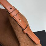 Gucci Beatrix Large Tote Bag GG Suede Bottom Brown 40Cm - Image 5