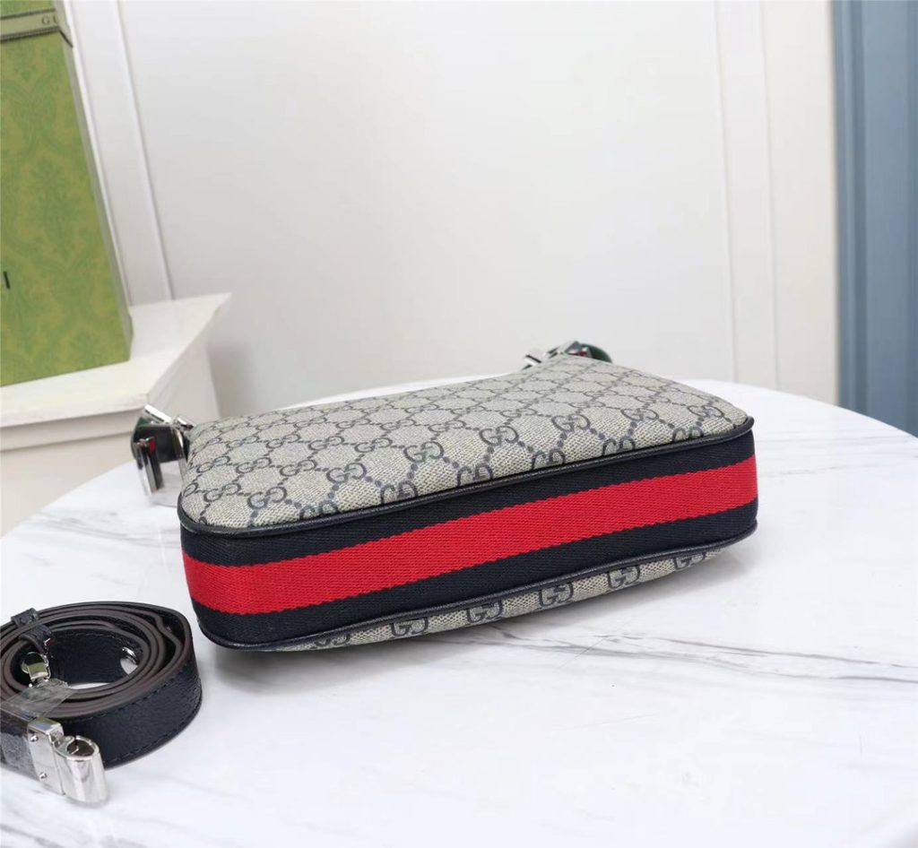 Gucci Attache Small Shoulder Bag Beige And Blue 23Cm 699409 96Grn 4082 - Image 9