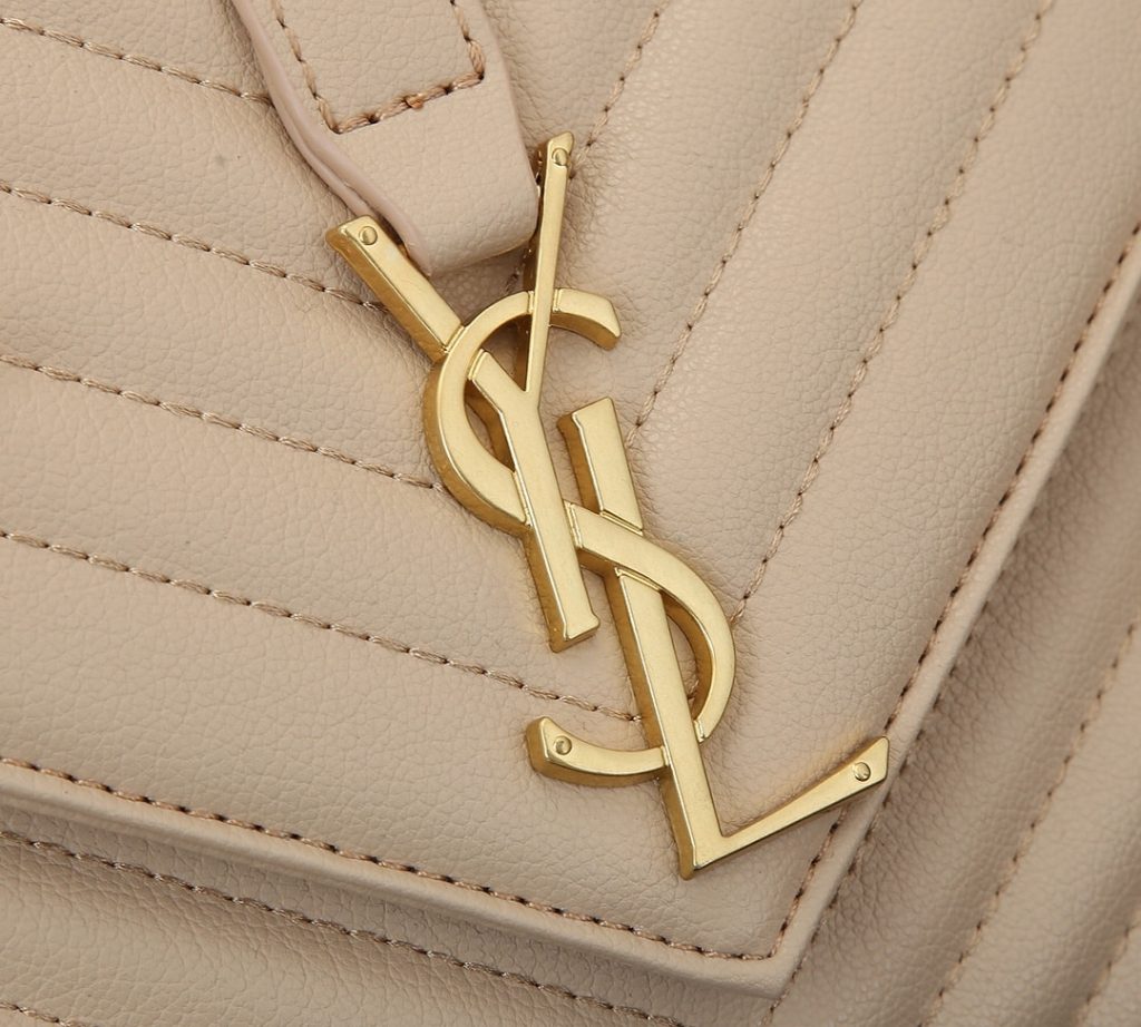 Saint Laurent College Medium In Quilted Leather Beige 24Cm 600279Brm072721 - Image 9