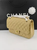 Chanel Cc Timeless Lined Flap Caviar Bag Dark Beige 26Cm - Image 5