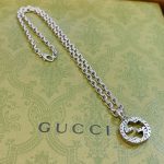 Gucci Interlocking Pendant Necklace Silver ‎455307 J8400 0811 - Image 3