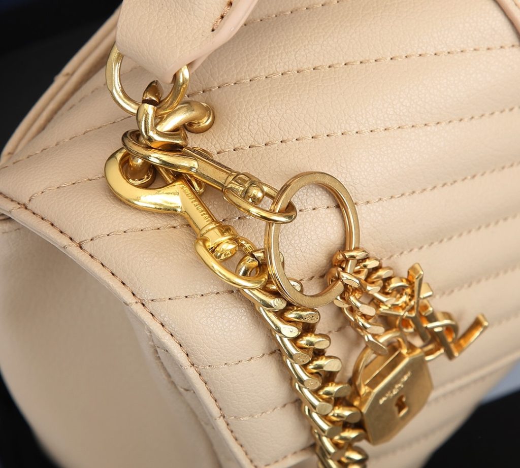 Saint Laurent College Medium In Quilted Leather Beige 24Cm 600279Brm072721 - Image 8