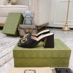 Gucci Women’s Slide Sandal With Horsebit Black 655412 BKO00 1000 - Image 3