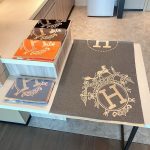 Hermes Cashmere Wool Scarf Wrap Shawl In Blue And Pink 180cm - Image 7