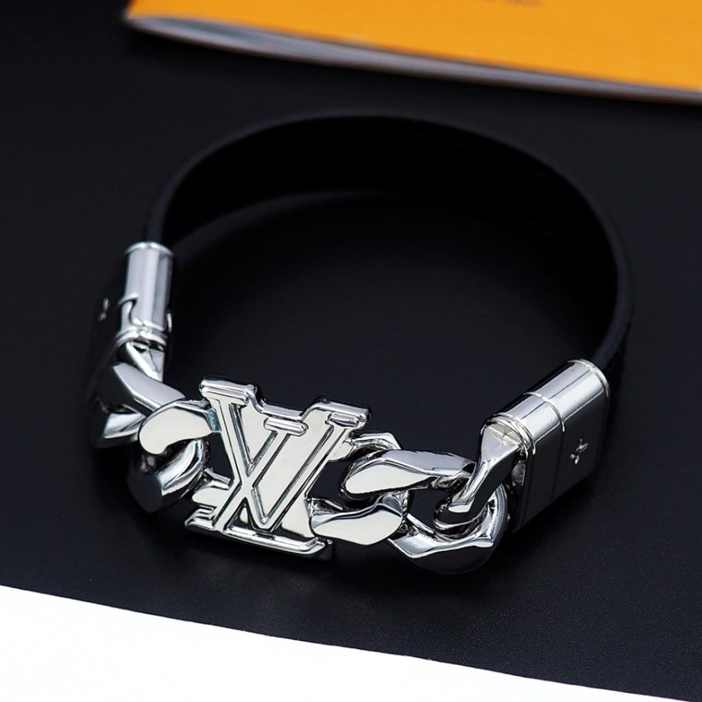 Louis Vuitton Dimension Bracelet Silver Black M8828d - Image 3