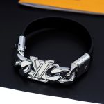 Louis Vuitton Dimension Bracelet Silver Black M8828d - Image 3