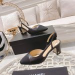 Chanel Slingbacks Grosgrain Black G31318 Y50006 94305 - Image 6
