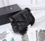 Saint Laurent Puffer Small Chain Bag In Quilted Black Noir 5774761El081000 - Image 4