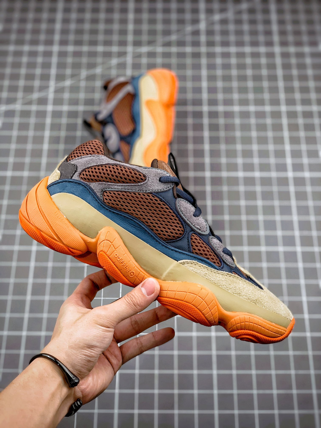 Adidas Yeezy 500 Blue Orange - Image 4