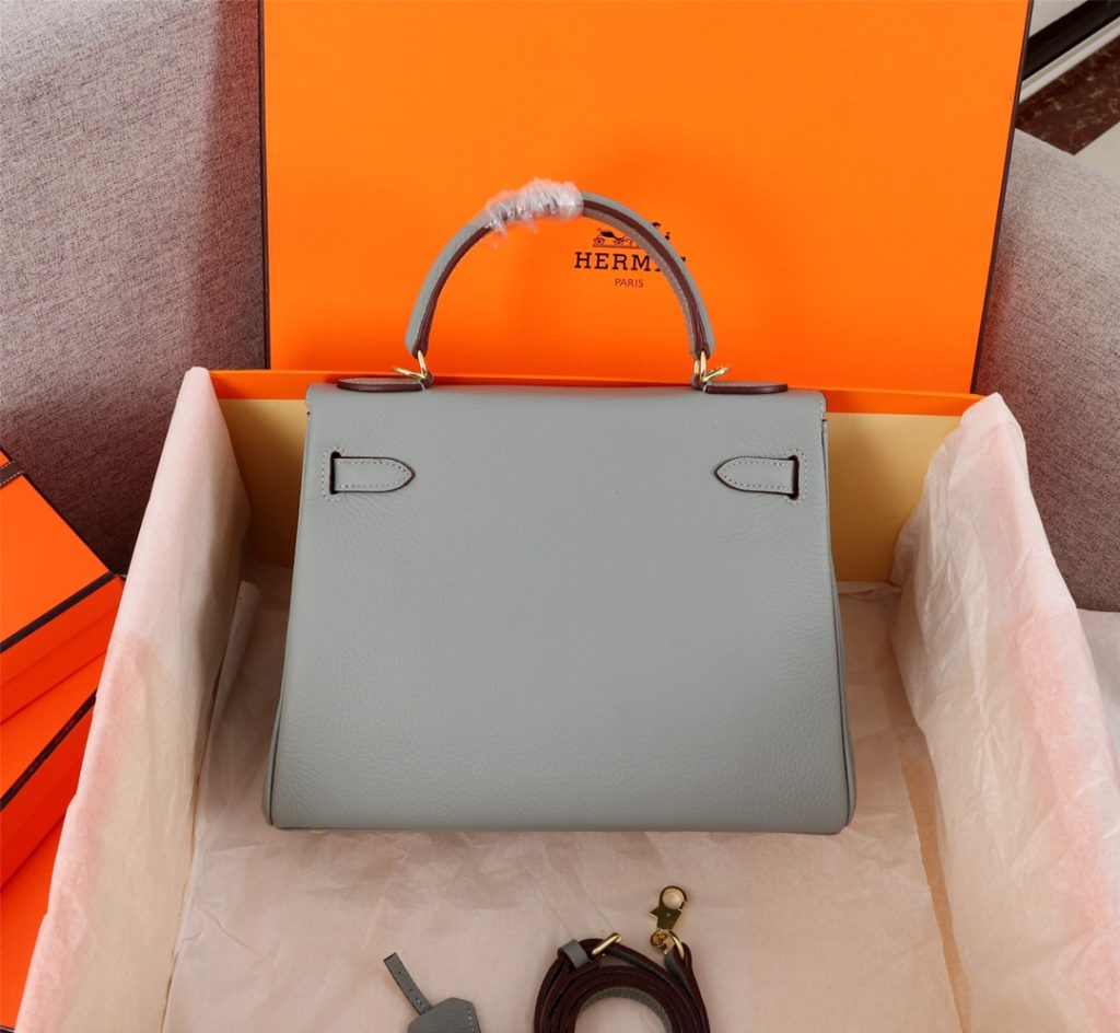 Hermes Kelly Sellier Rouge Epsom Gold Hardware 25Cm - Image 4