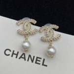 Chanel Cc Pearl Gold Earrings - Image 5