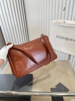 Saint Laurent Smooth Leather Medium Pedro Bag Brown - Image 8