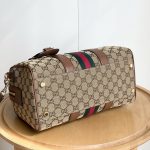 Gucci Ophidia Medium Boston Bag Beige And Brown GG Canvas 30Cm ‎857595 FAFUF 9870 - Image 8