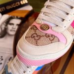 Gucci Women's Screener Sneaker With Crystals Pink 677423 9SFR0 25 - Image 3