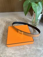 Hermes Mini H Belt Bucket And Reversible Leather Strap Black Brown 24Mm H079645Cc06 - Image 4