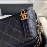 Chanel Gabrielle Small Hobo Bag Smooth Gold Silver Tone Black 20Cm As1582 B03936 94305 - Image 10