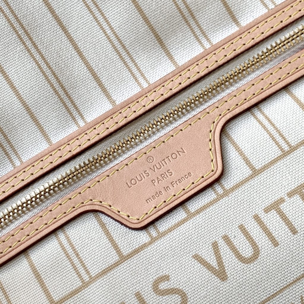 Louis Vuitton Neverfull PM Damier Azur Beige 29Cm N40605 - Image 4