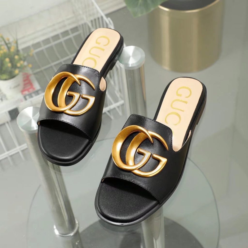 Gucci Princetown Gg Slippers Leather Black - Image 6