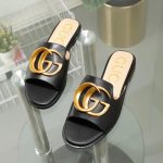 Gucci Princetown Gg Slippers Leather Black - Image 6