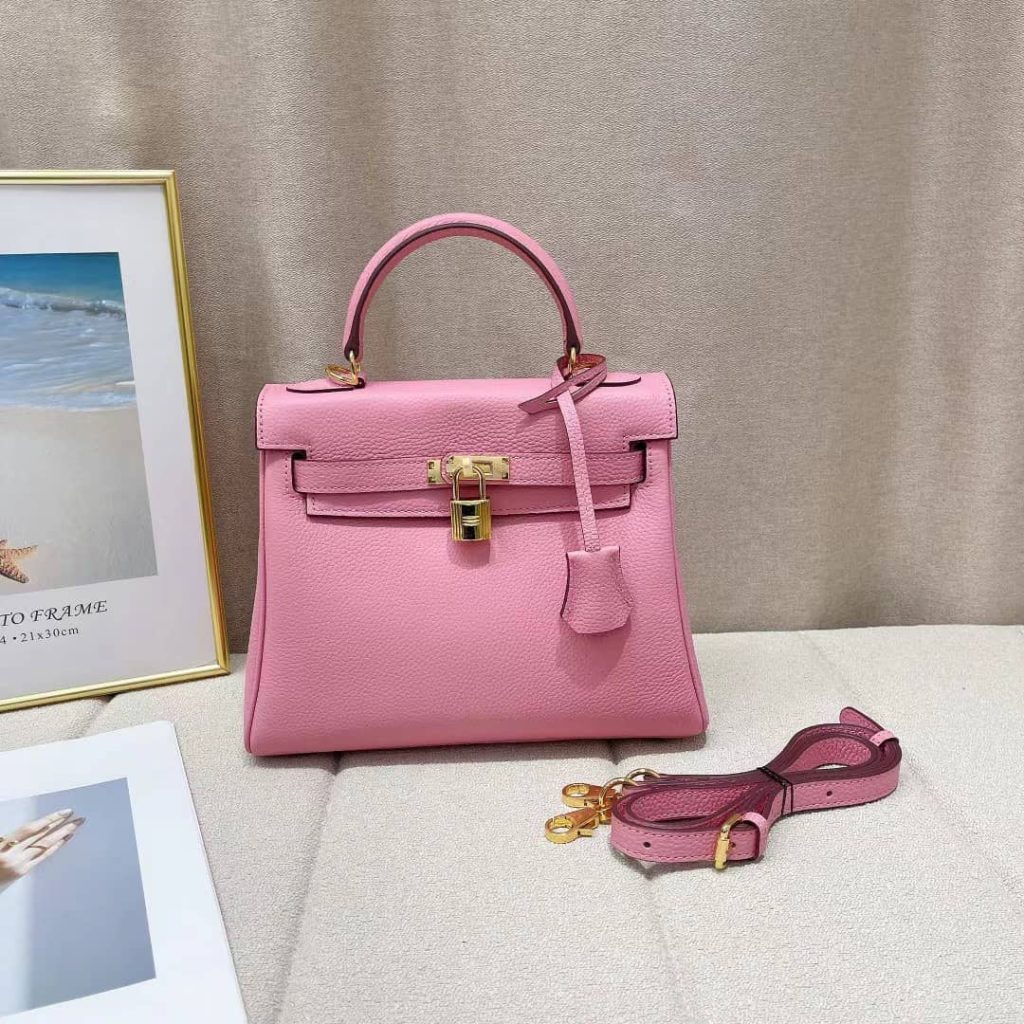 Hermès Kelly 28 Sellier Handbag In Rose Confetti Epsom Leather 28Cm - Image 7