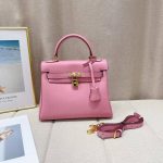 Hermès Kelly 28 Sellier Handbag In Rose Confetti Epsom Leather 28Cm - Image 7