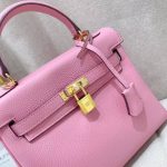Hermès Kelly 28 Sellier Handbag In Rose Confetti Epsom Leather 28Cm - Image 6