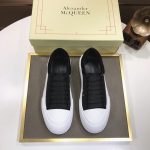 Alexander McQueen Black & White Deck Plimsoll Sneaker - Image 4