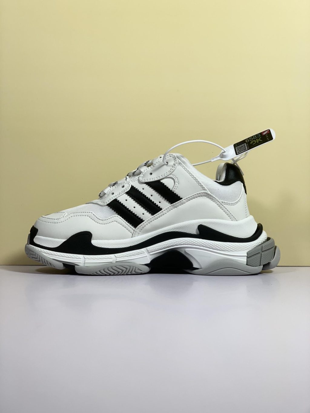 Adidas x Balenciaga Triple S  White Sneaker - Image 2