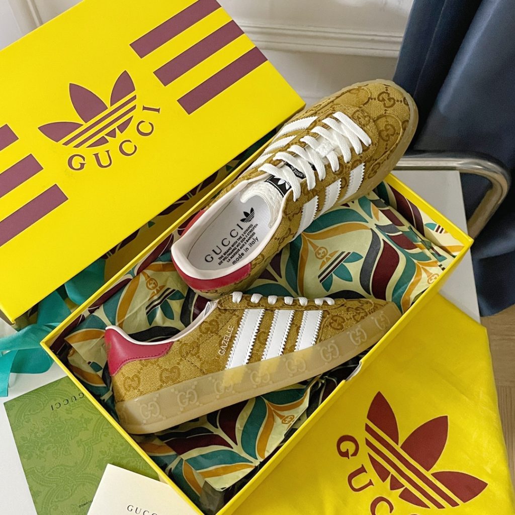 Adidas x Gucci joint Gazelle sports shoes couple casual sneakers - Image 3